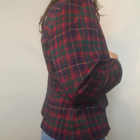 Vintage Tartan Plaid Jacket Blazer - Picture 4 of 9